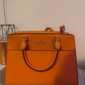 kate spade Bright Orange Saffiano Leather Satchel